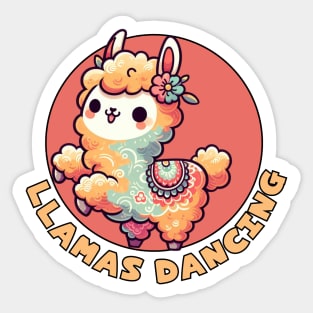 Dancing Llama Sticker